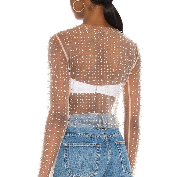 Beach Bunny Pearl Mesh Top - Picture 2 of 3